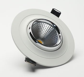 LED Strahler Bicolor in Farbkombination weiss mit chrom